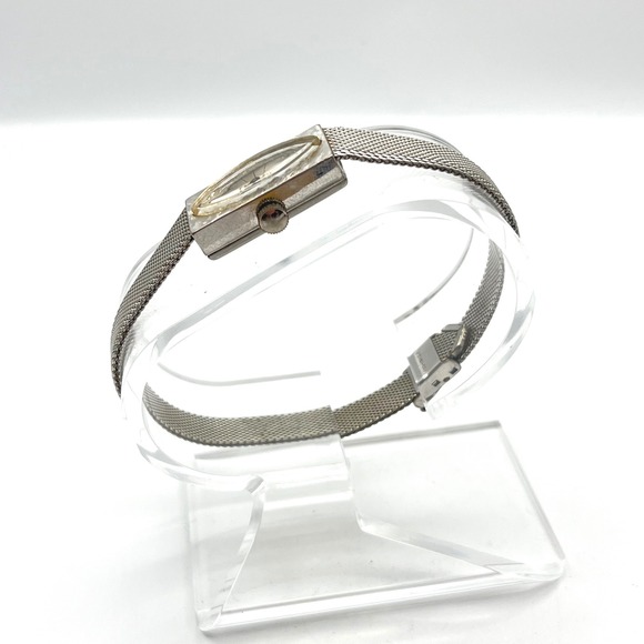 Vintage MF Cortina 17 Jewel Manual Wind Watch 10K RGP Bezel GF Mesh Band Silver main image 9